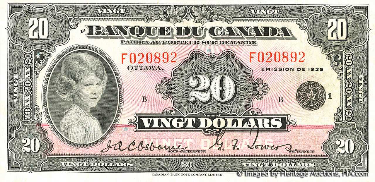 Vintage 20 dollars bill